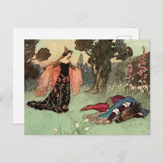 美女と野獣 - ワーウィック・グローブ ポストカード (正面/裏面)