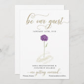 『美女と野獣』発表日 紫の美しさ 招待状 (正面/裏面)