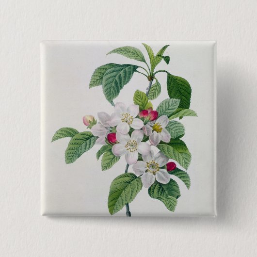 「美女とLes Choix desからの花、 缶バッジ (正面)