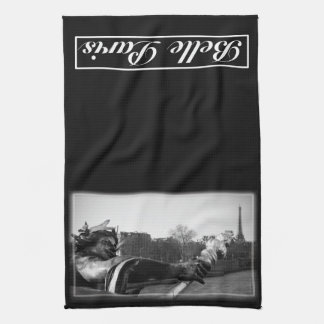 美女のパリの台所タオル キッチンタオル