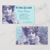 美女の新紀元のエレガントなアールヌーボーの名刺 名刺 (正面/裏面)