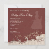 美女の新紀元のブライダルシャワー 招待状 (裏面)