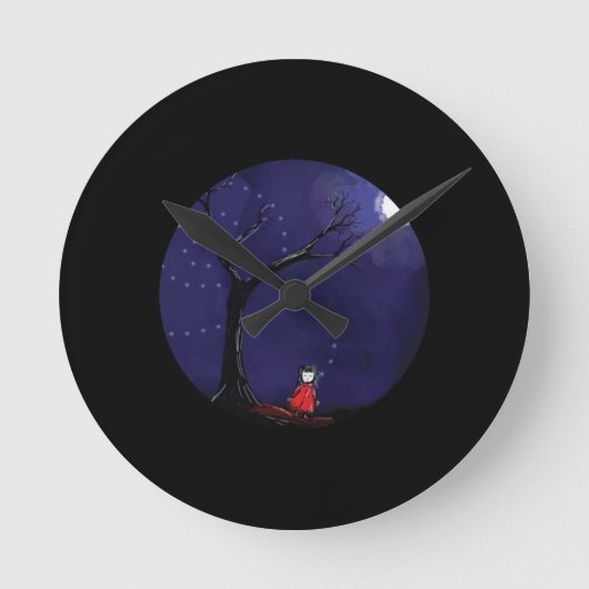 美女の時計 ラウンド壁時計 (正面)