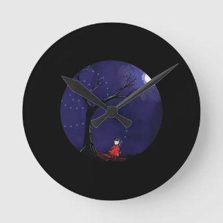 美女の時計 ラウンド壁時計