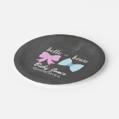 美女または洒落男の性はプレートを明らかにします ペーパープレート (アングル)