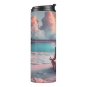 美女めい想オンビーチ空白の タンブラー (回転左)