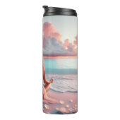 美女めい想オンビーチ空白の タンブラー (回転右)