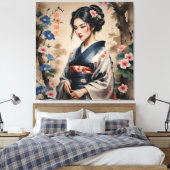 美女中国のポートレート キャンバスプリント (インサイチュ (寝室))