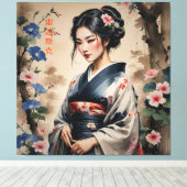 美女中国のポートレート キャンバスプリント (インサイチュ (ウッドフロア))