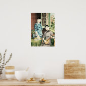 美女中国の音楽ポートレートオールド中国の ポスター (キッチン)