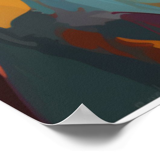 美女顔ウォールアート抽象芸術女絵を描性 ポスター (角)