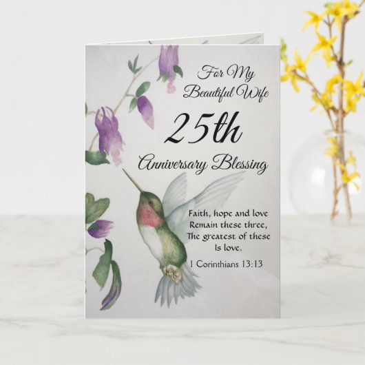 『美女25周年賛美』 カード (黄色い花)