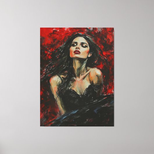 美女 キャンバスプリント (正面)