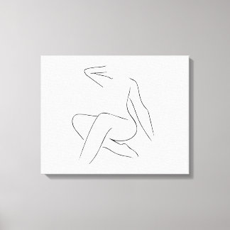 美女 キャンバスプリント