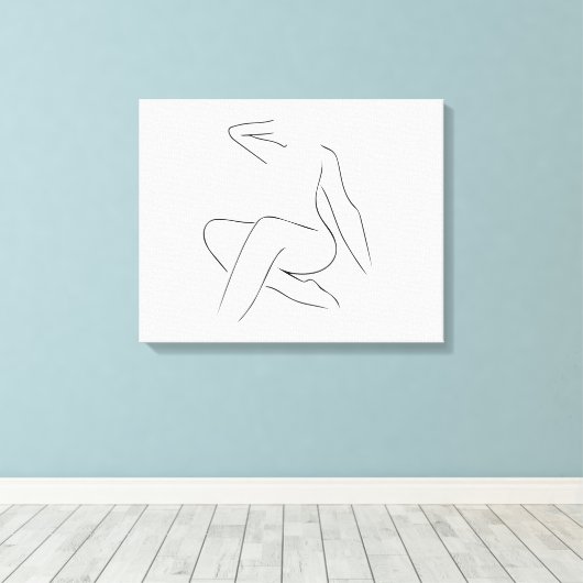 美女 キャンバスプリント (インサイチュ (ウッドフロア))