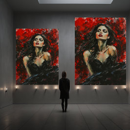 美女 キャンバスプリント