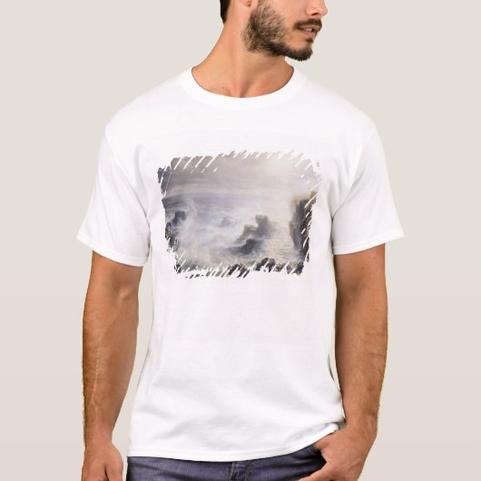 美女Ileの海岸の沖の嵐 Tシャツ (正面)