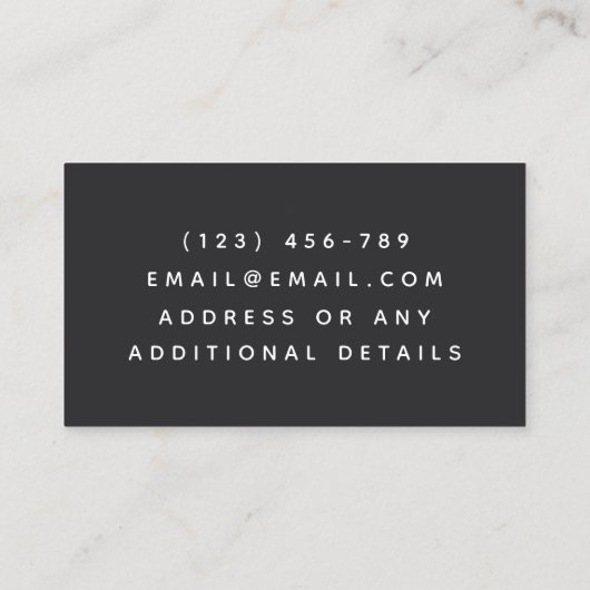 美学あなたの名前を追加バラ金ゴールドバタフライブラック 名刺 (裏面)