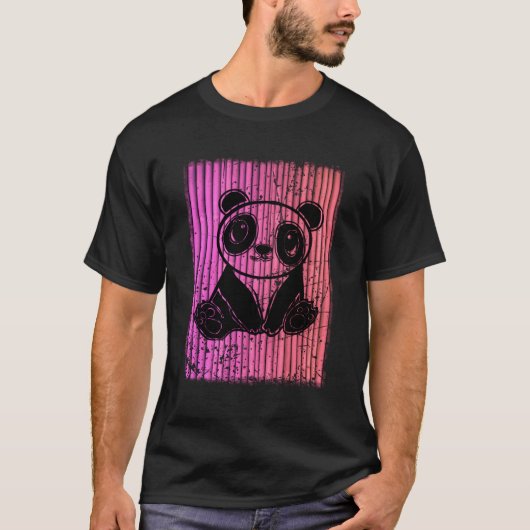美学かわいいパンダ Tシャツ (正面)