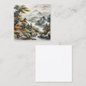 美学で日本のも調和またはBa スクエア名刺 (正面/裏面)