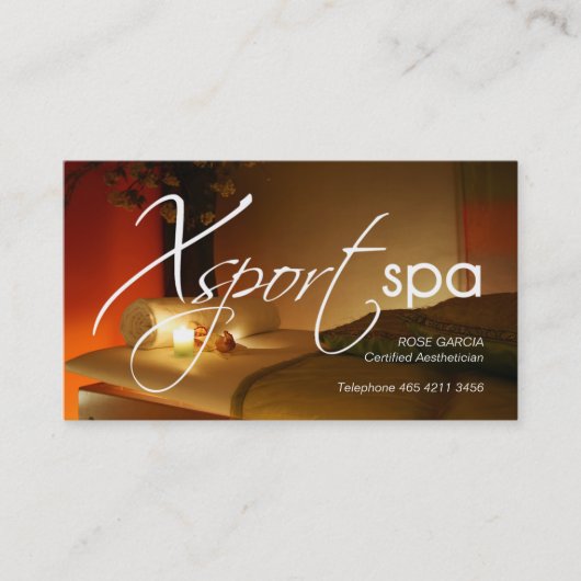 美学の名刺のテンプレート 予約カード (正面)