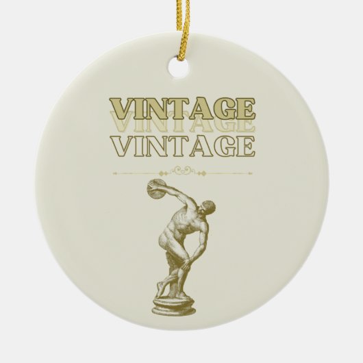 美学の旅ヴィンテージ セラミックオーナメント (正面)