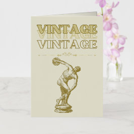 美学の旅ヴィンテージ 箔グリーティングカード