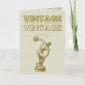 美学の旅ヴィンテージ 箔グリーティングカード (正面)