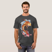 美学コイ魚金魚 Tシャツ (正面フル)