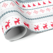 美学スカンジナビアのクリスマスラッピング紙 ラッピングペーパー (ロールコーナー)