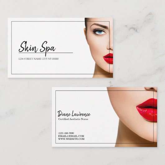 美学ナース、医師、美容外科 名刺 (正面/裏面)