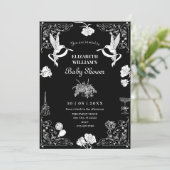 美学フローラダイニングテーブルベビーシャワー 招待状 (スタンド正面)