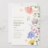 美学フローラ園誕生日 招待状 (正面)