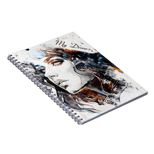 美学ポートレートスパイラルフォトノートブック ノートブック (右側)