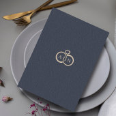 美学ミニマルフローライスラーム結婚モノグラム 招待状