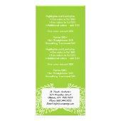 美学メニューラックカード ラックカード (裏面)