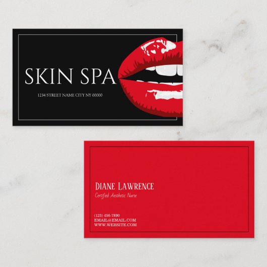 美学モダンナース、医師、美容外科B 名刺 (正面/裏面)