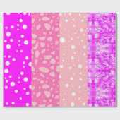 美学モダンフローラピンクギフトラッピング紙 ラッピングペーパー (フラット)