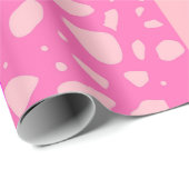 美学モダンフローラピンクギフトラッピング紙 ラッピングペーパー (ロールコーナー)