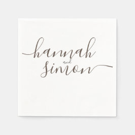 美学モダンミニマリスト結婚ゴールデン スタンダードカクテルナプキン