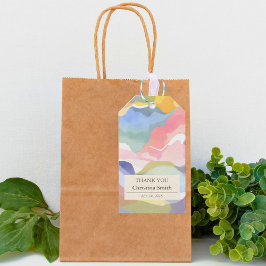 美学モダン春退職後お願い ギフトタグ