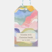 美学モダン春退職後お願い ギフトタグ (正面)