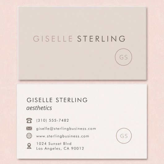 美学モダン赤面ピンクミニマリストラグジュアリー 名刺