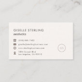 美学モダン赤面ピンクミニマリストラグジュアリー 名刺 (裏面)