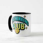 「美学レトロポップ・アートのアートマグ – はっきりしたタイポグラフィ マグカップ (正面左)