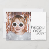 美学レトロミニマル白黒写真新年 シーズンカード (正面)