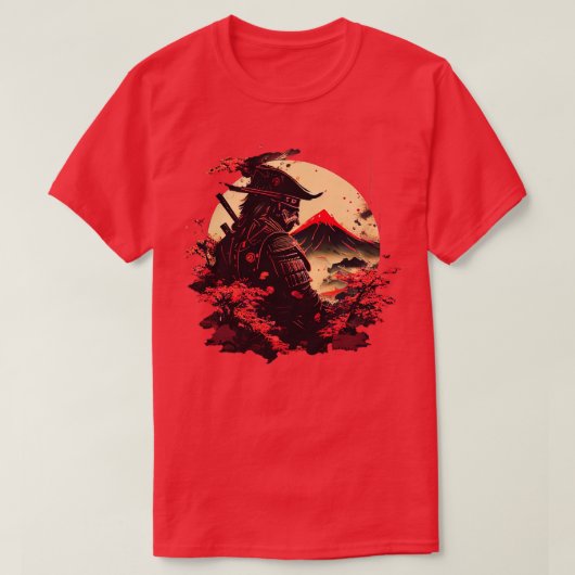 美学ヴィンテージサムライ日本のアートサムライレット Tシャツ (デザイン正面)