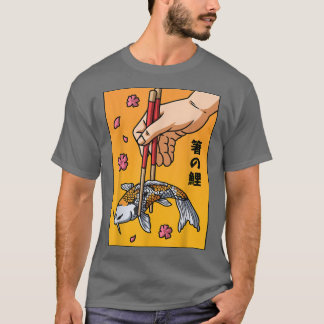 美学日本のコイ鯉魚さくらんぼブロッサムニ Tシャツ