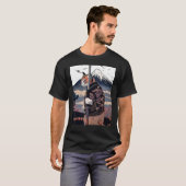 美学日本の桜さくらんぼ花サムライ Tシャツ (正面フル)