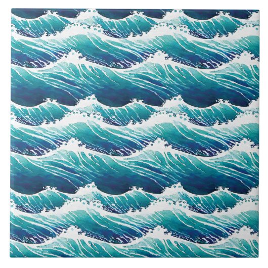 美学海波装飾陶磁器タイル タイル (正面)